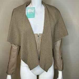 Coalition LA Shawl Collar Faux Leather Jacket